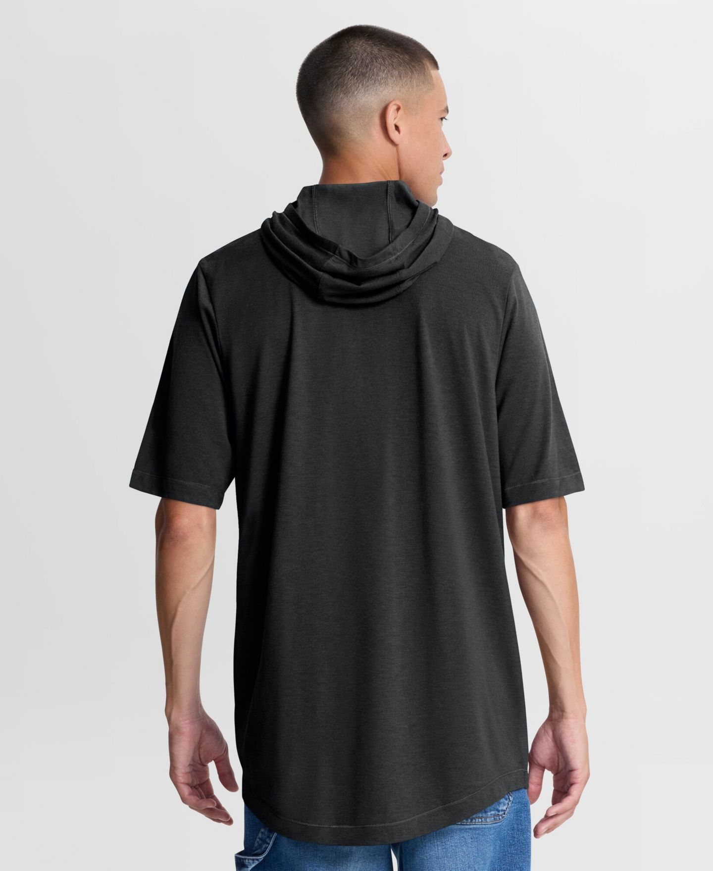 Мужская футболка Nike Black Baltimore Orioles Arched Wordmark Tri-Blend Hooded — фото 4