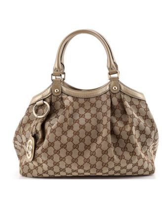 Medium Sukey Tote GG Canvas with Leather