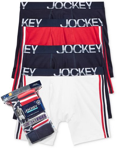 Jockey Men's 4 Pack Active Stretch Midway Briefs