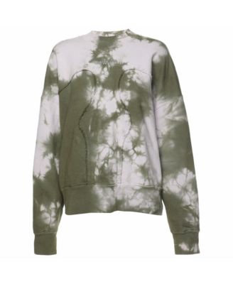 Women's Tie Dye Cotton Knit Crew Neck Sweatshirt