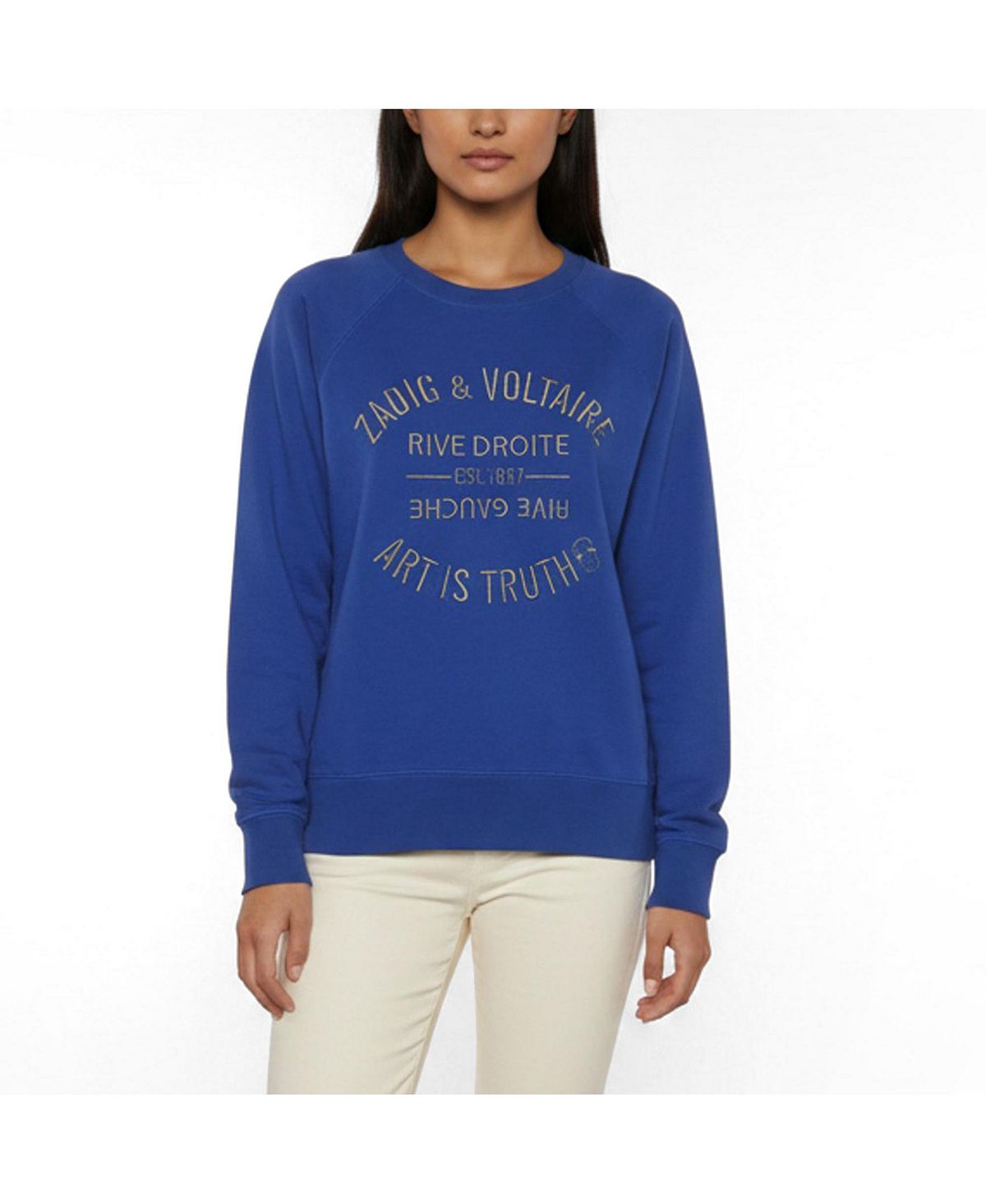 Pre-Owned Zadig & Voltaire Women's Logo Embroidered Jersey Sweatshirt view 1 — MAYCSS fashion products
