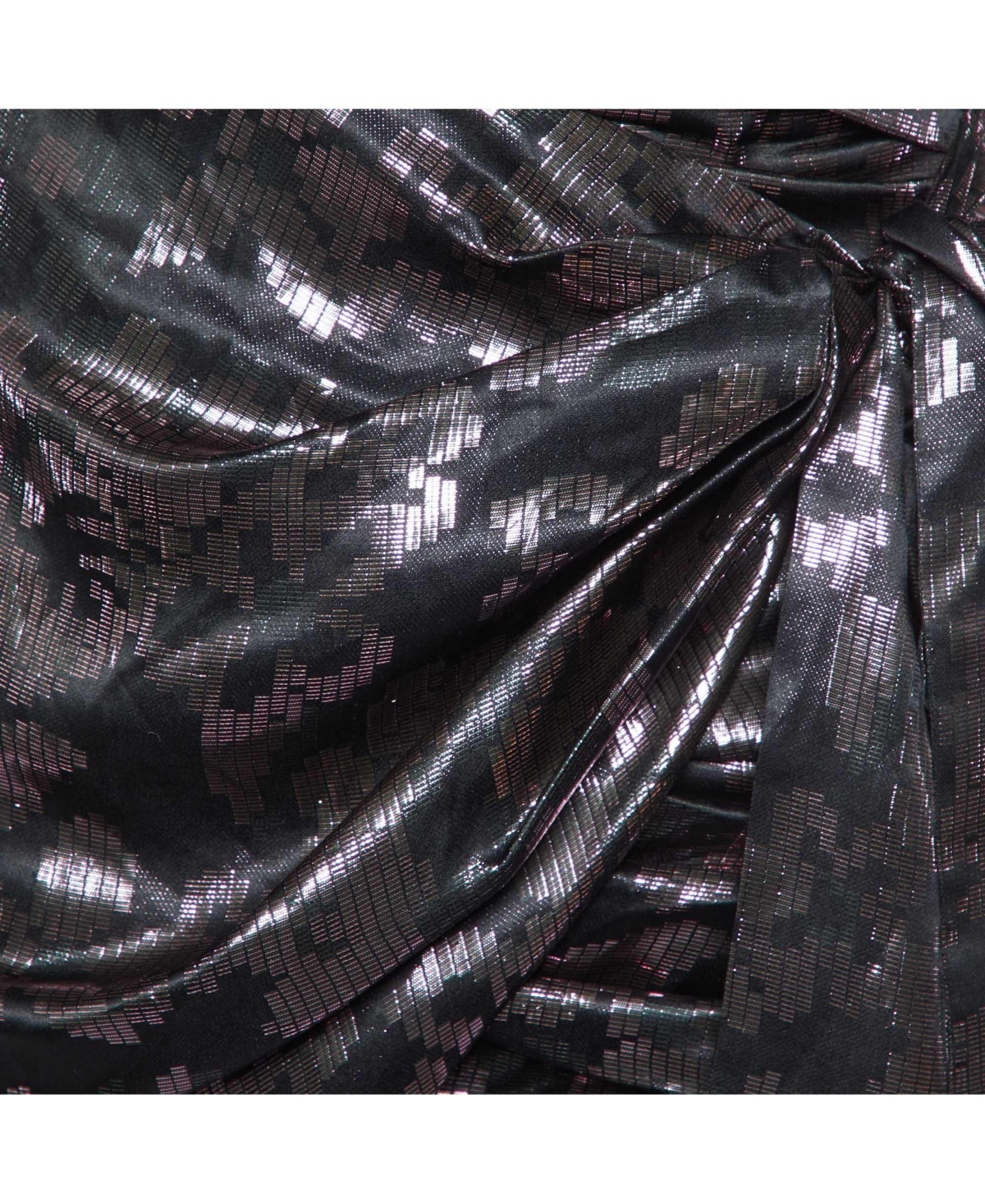 Pre-Owned Isabel Marant Women's Metallic Silk Lurex Draped Madly Mini Skirt