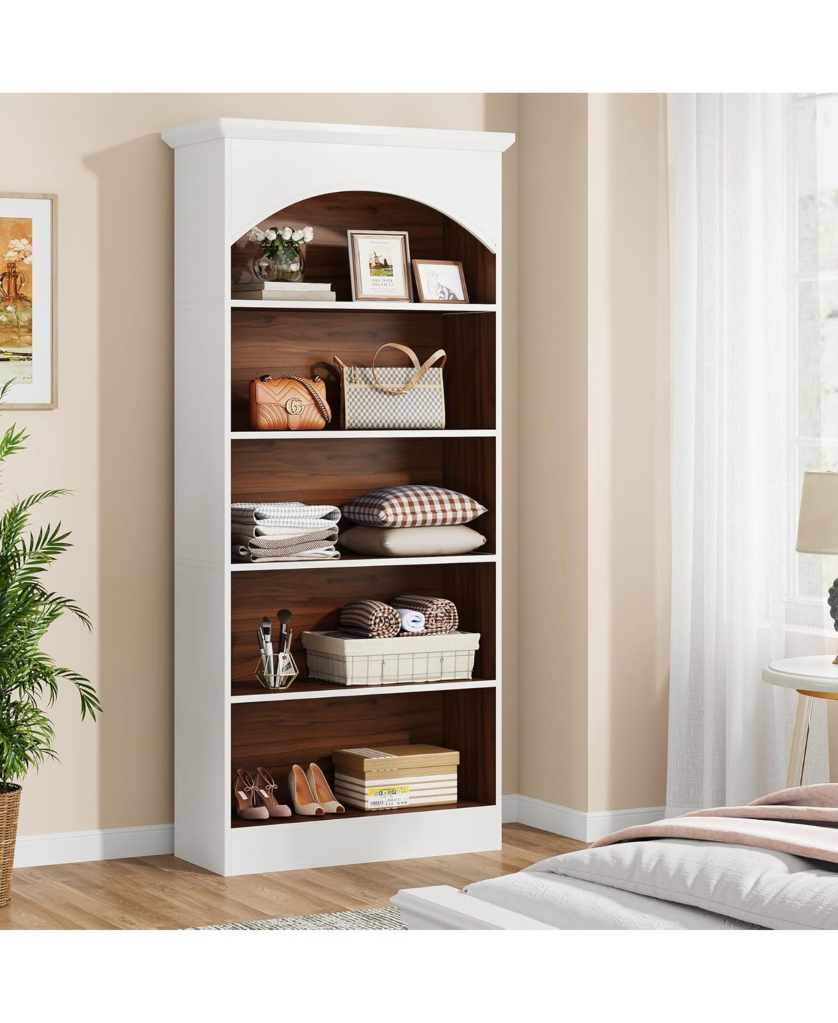 Tribesigns 70.9'' Tall Bookshelf with Storage Shelves, 5-Shelf Bookcase