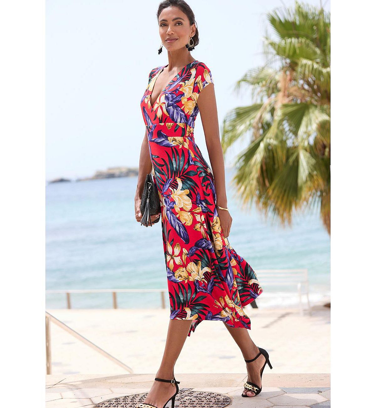 LASCANA Women's Handkerchief Hem Dress view 3 — MAYCSS fashion products