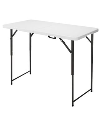 Folding Table Portable Adjustable Height HDPE Steel Lightweight Multi Purpose Indoor Outdoor