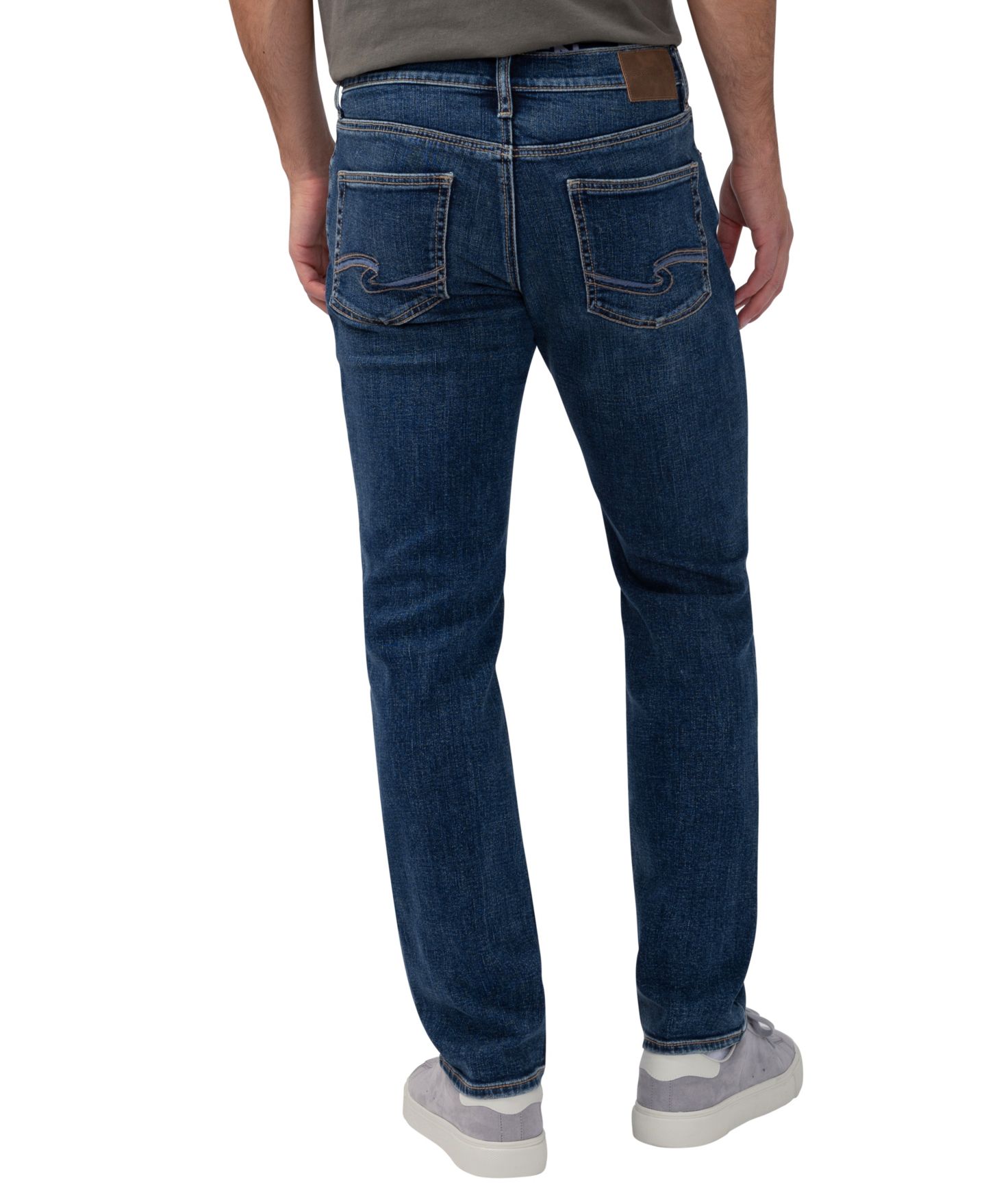Мужские джинсы Silver Jeans Co. Allan Slim Straight-Leg, цвет: Rebellion — фото 5
