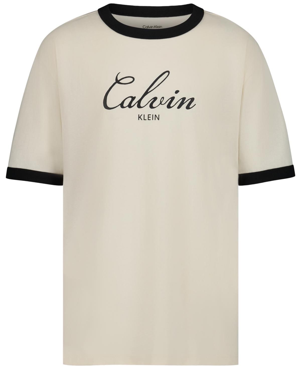 Calvin Klein Boys' 8-20 Ringer Short-Sleeve T-Shirt - Turtledove