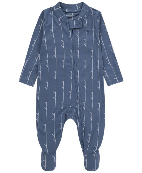 Детские джерси abercrombie kids из трикотажа с начёсом и закрытыми ножками для малыша, цвет: Синий