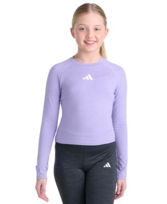 Girls' 7-16 Long-Sleeve Raglan M&eacute;lange T-Shirt