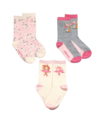 Little Kids' Boy or Girl ( 4 - 6 ) Non-Slip Grip Crew Socks Set