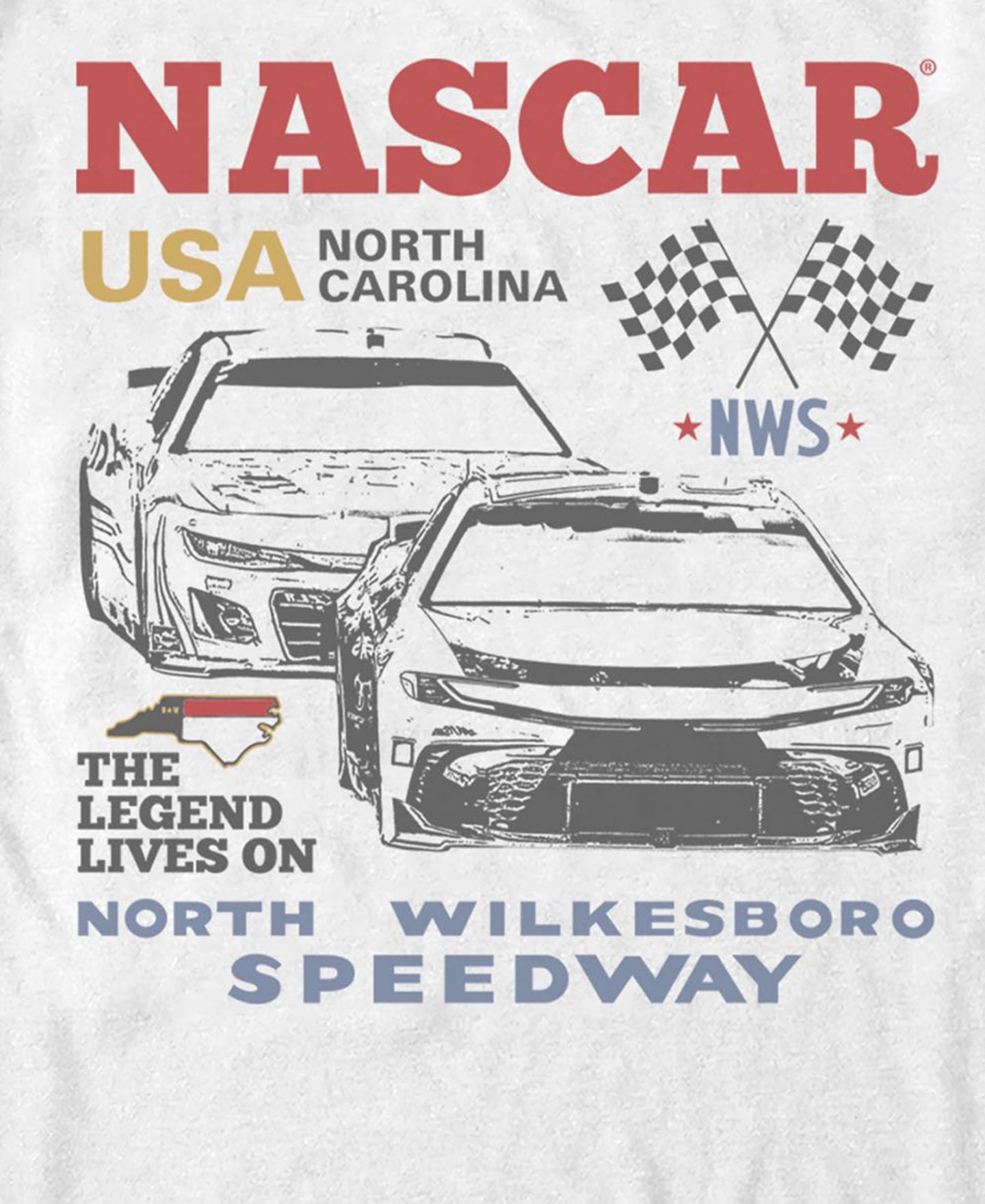 Мужские футболки Fifth Sun Nascar Trio Racer, цвет: Белый — фото 3