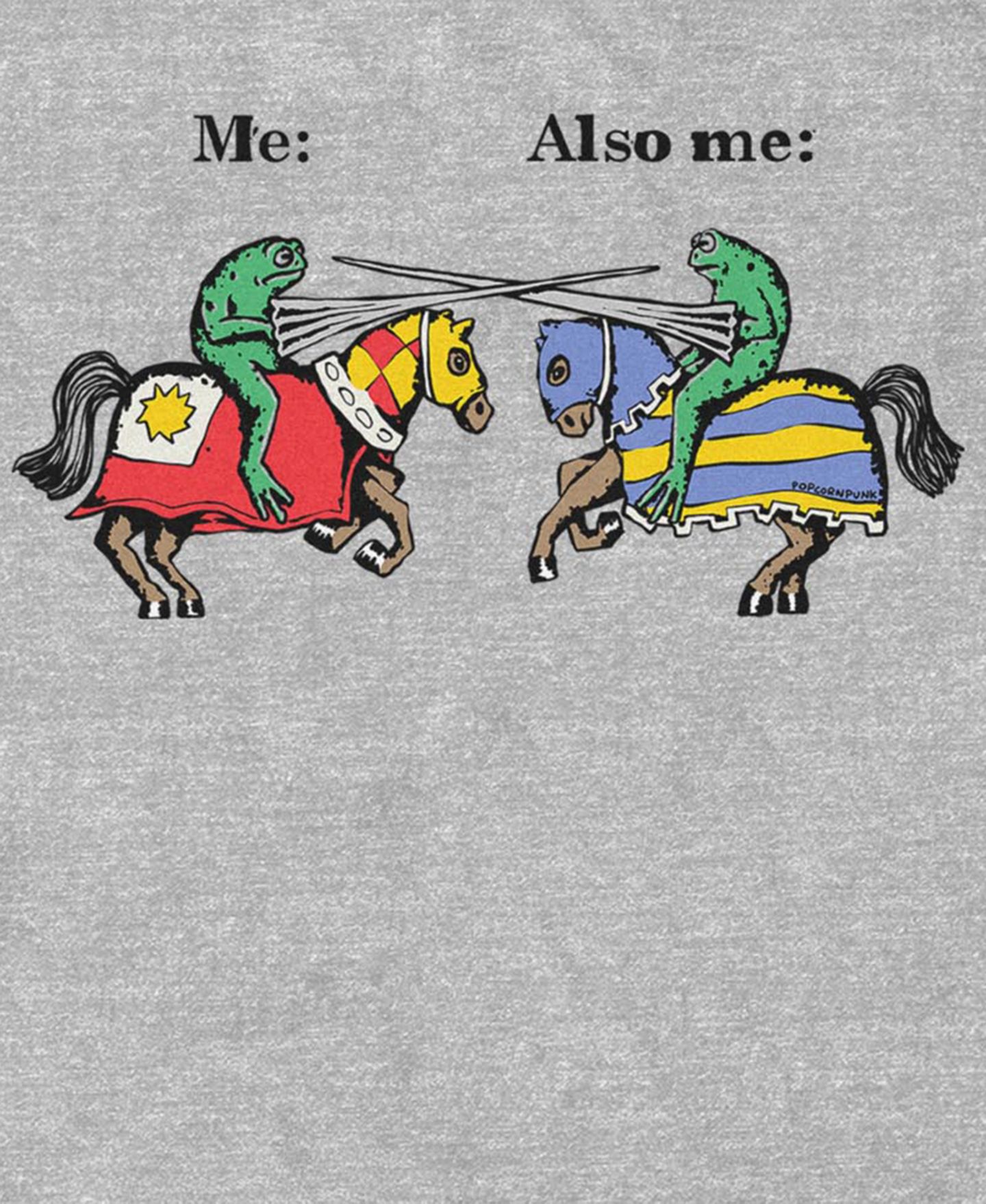 Мужская футболка Fifth Sun Threadless Tier 2 Jousting Frog, цвет: Серый — фото 3