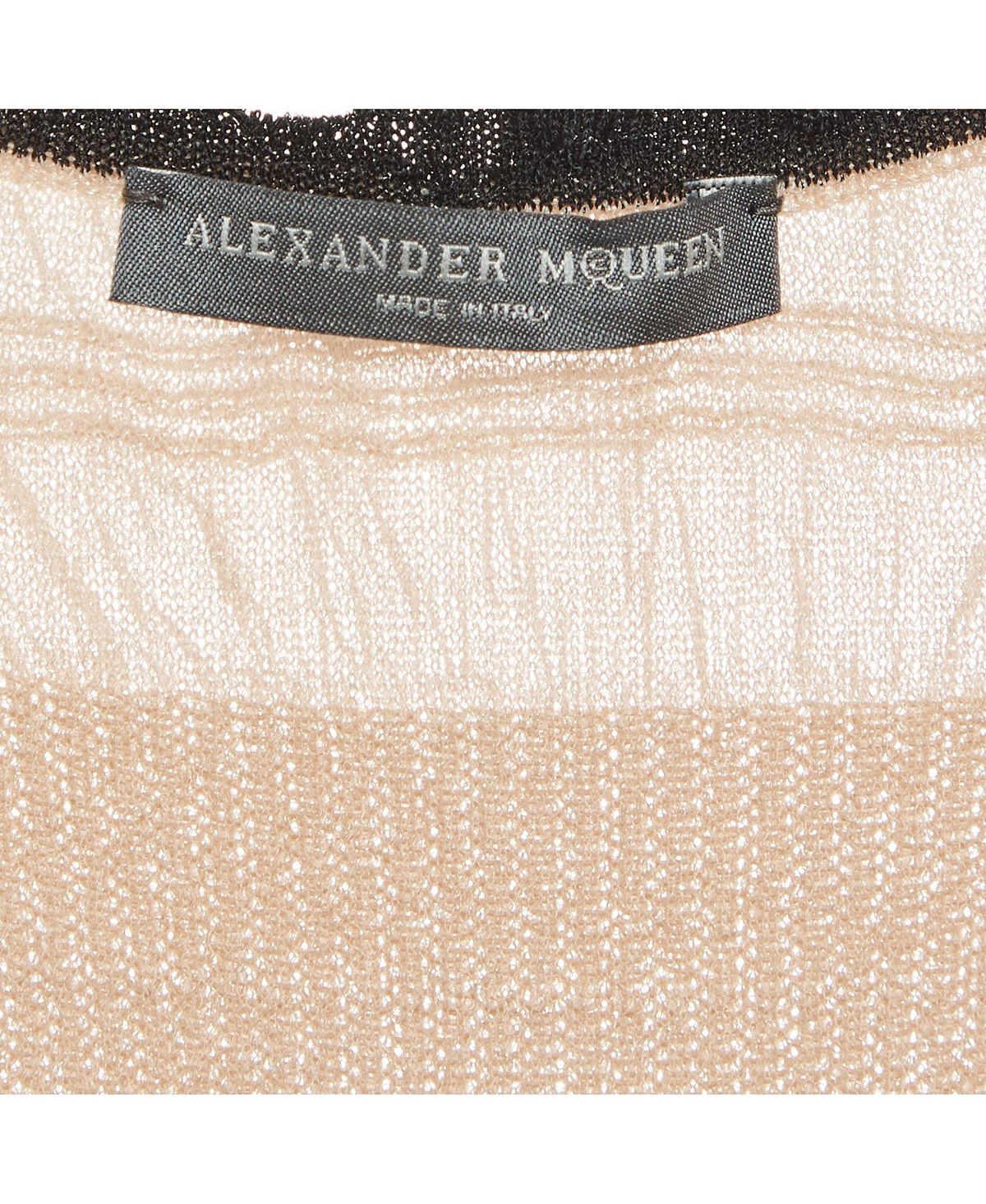 Pre-Owned Alexander Mcqueen Women's Powder Lurex Knit Tiered Mini Dress view 4 — MAYCSS fashion products