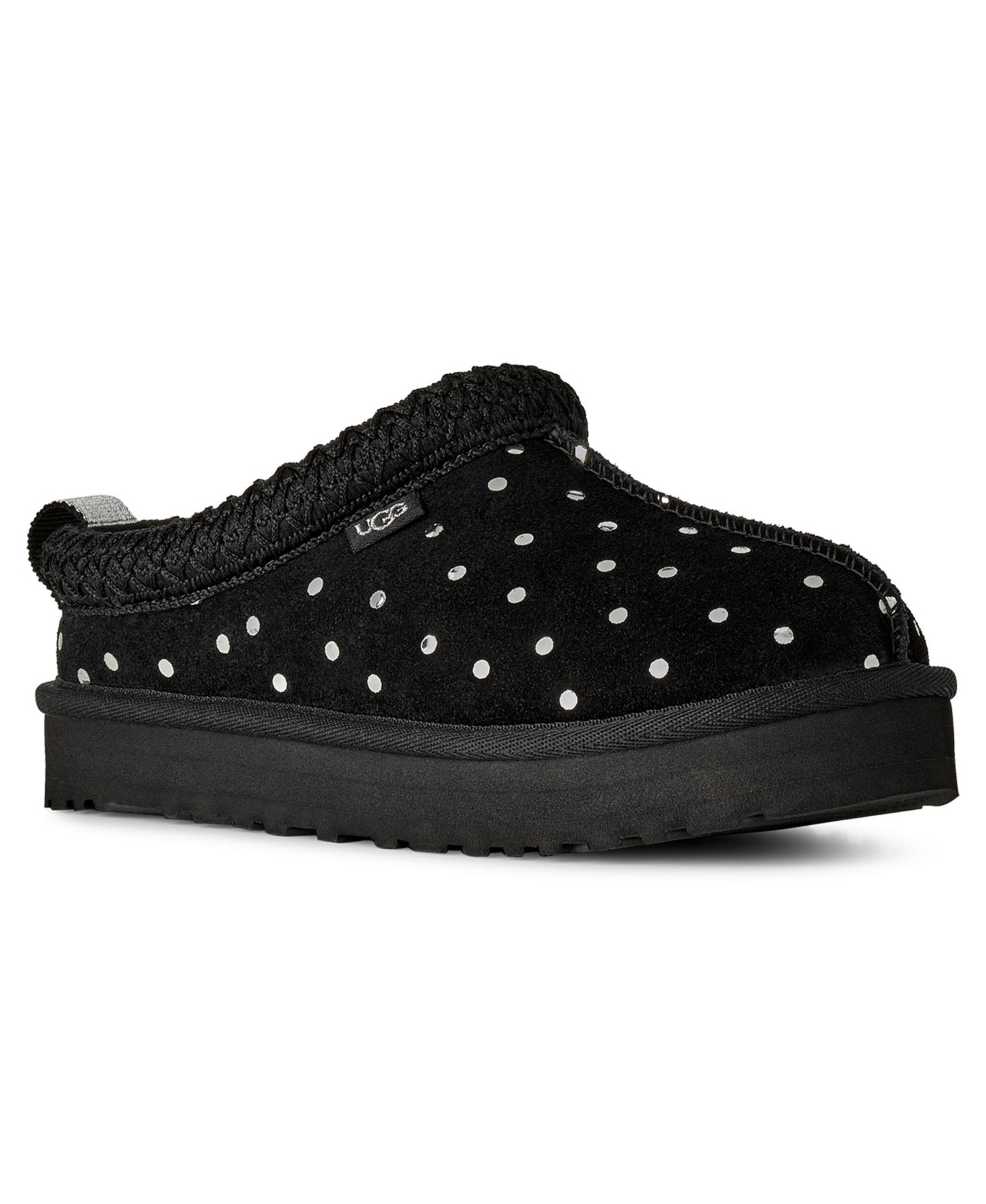 UGG® Детские домашние тапочки UGG Tazz Shiny Dots без застёжки, цвет: Чёрный — фото 1