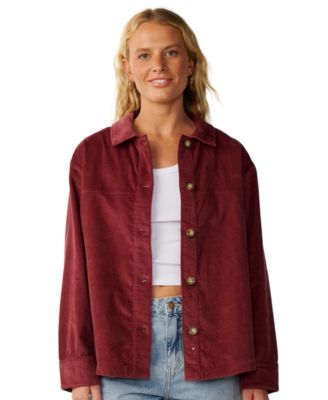 Women's Keepsakes Washed Cord Cotton Button-Front Shirt