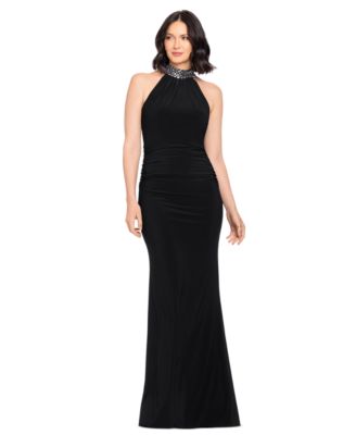 Women's Halter Neck Stud Jersey Dress