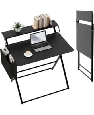 Opens in seconds with zero assembly required arrives fully assembled and ready to use as an instant workspace for dorm rooms and apartments.