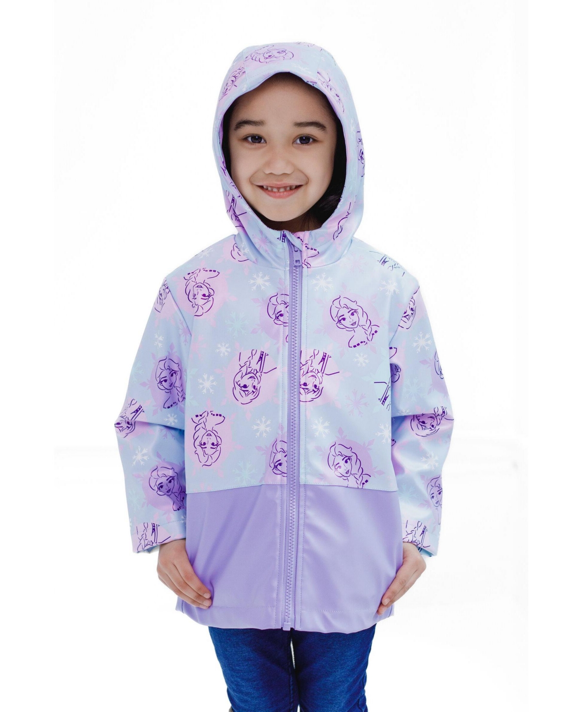 Frozen Toddler Girls Minnie Mouse Hooded Rain Jacket