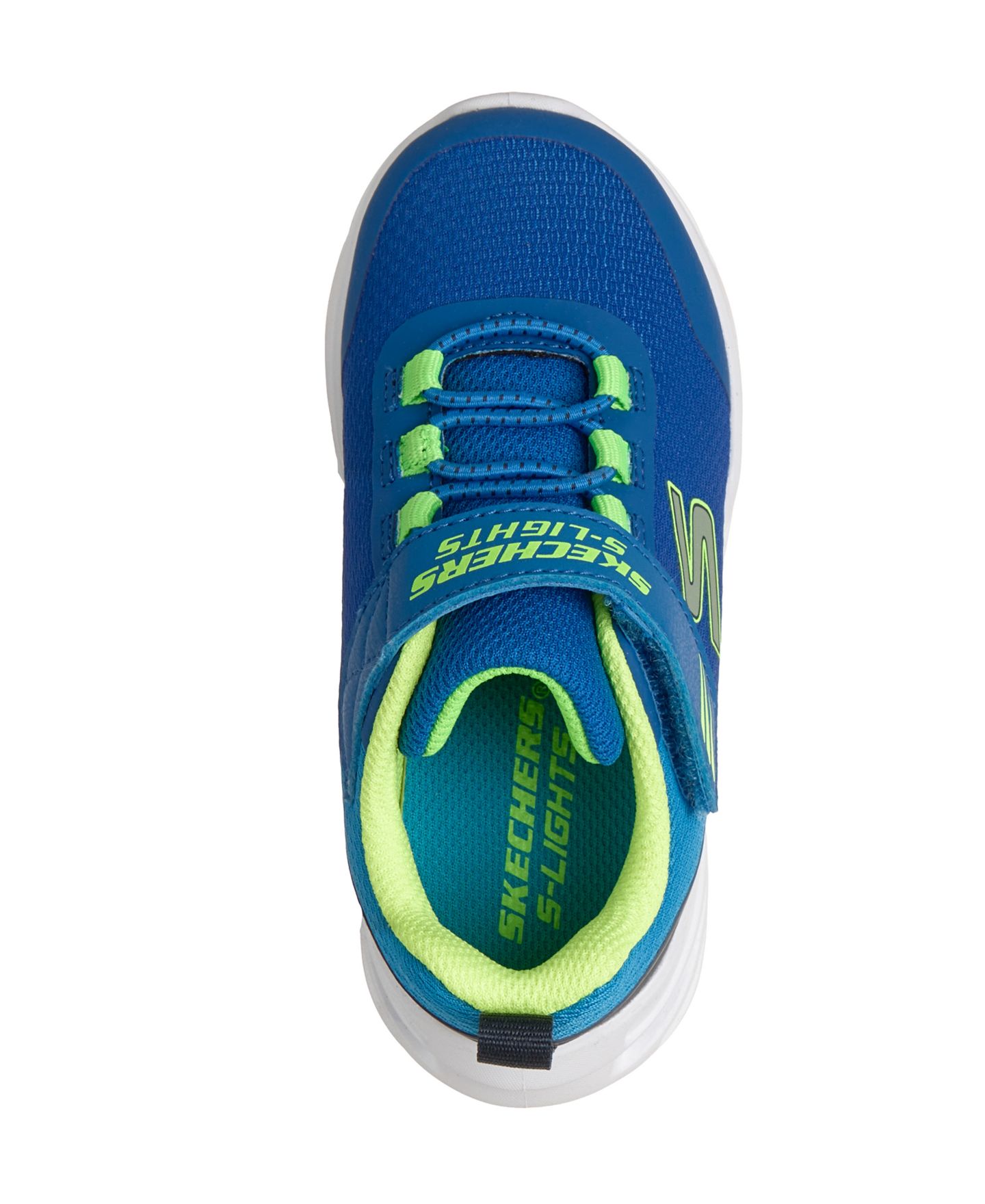 Детские кроссовки Skechers S-Lights Glide-Step Lights со светом на липучках, цвет: Синий — фото 5
