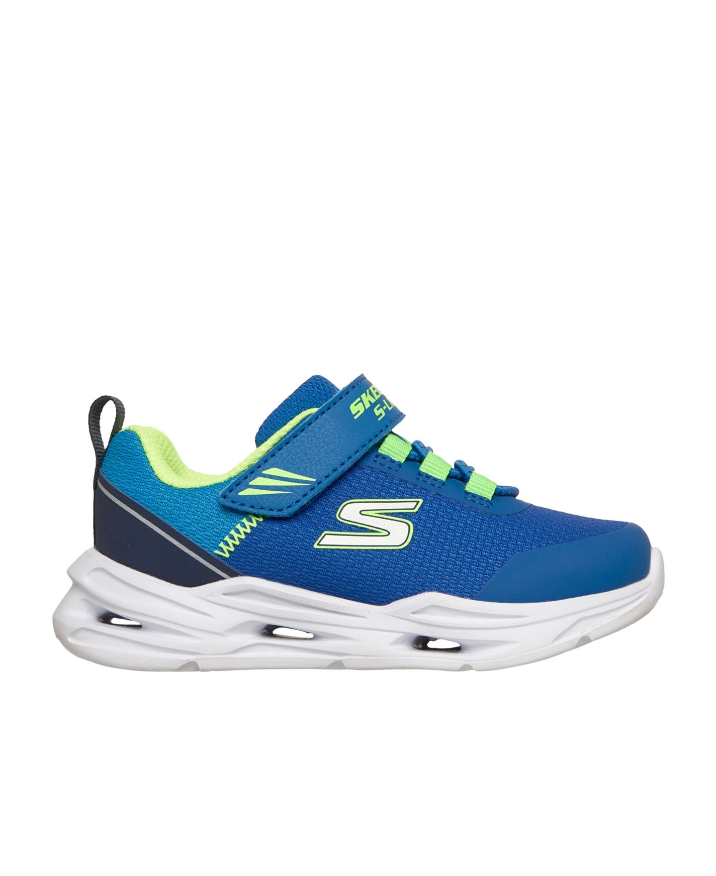Детские кроссовки Skechers S-Lights Glide-Step Lights со светом на липучках, цвет: Синий — фото 3