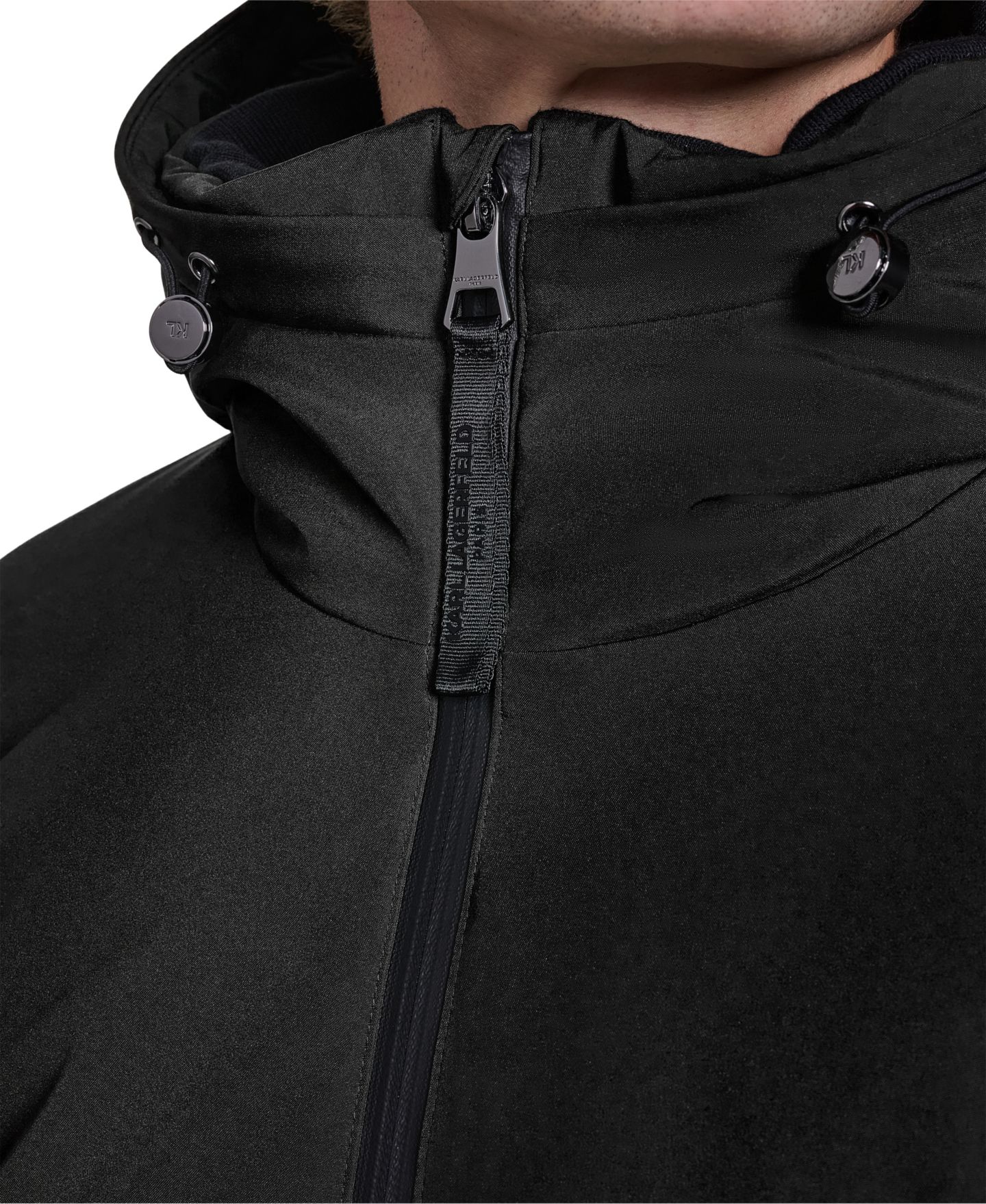 Мужская куртка KARL LAGERFELD PARIS FlexTech Hooded, цвет: Чёрный — фото 3
