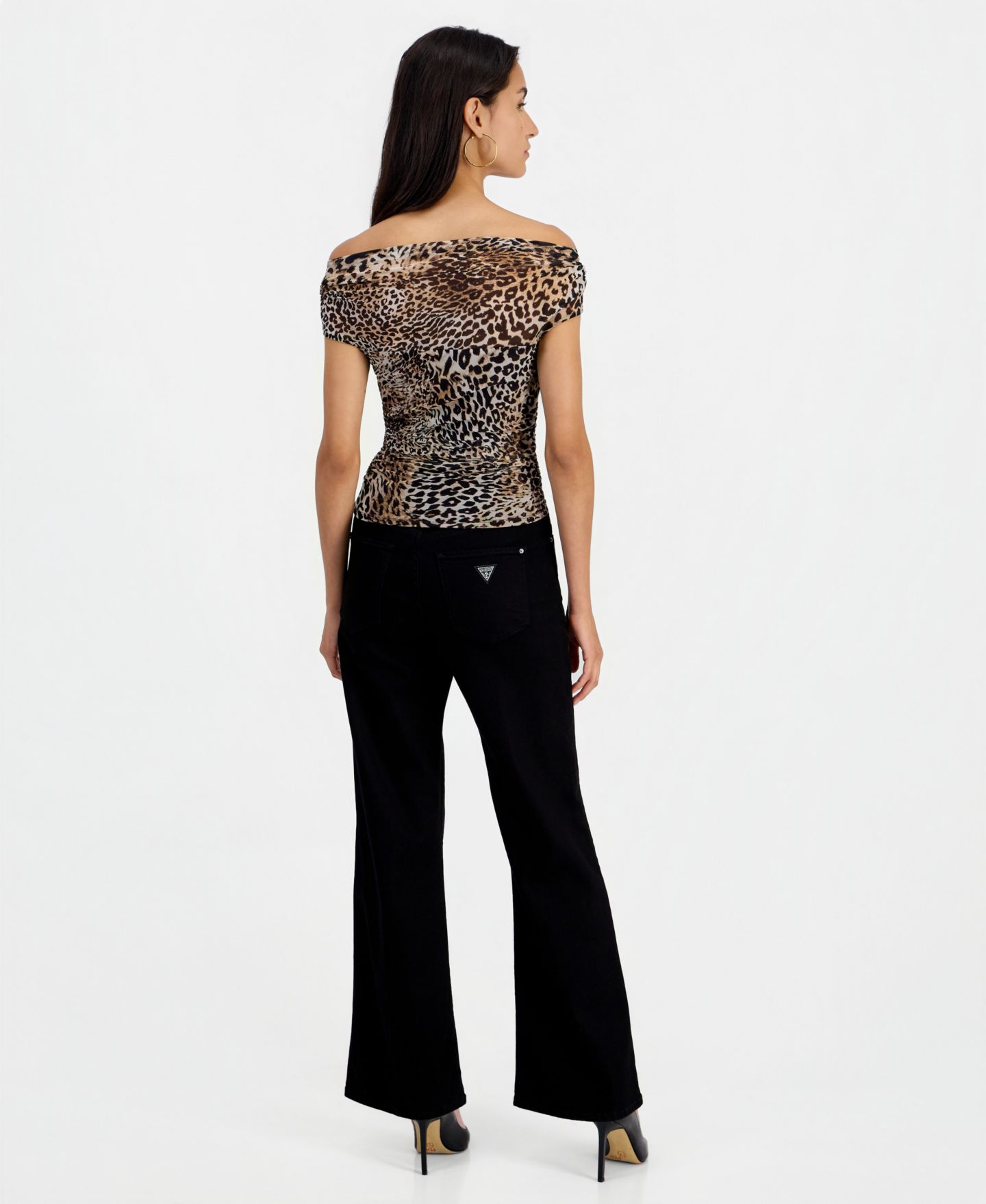 Женские джинсы GUESS Classic Faye Wide-Leg, цвет: Варёный — фото 9