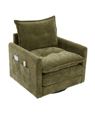  Mid-Century Modern Swivel Barrel Accent Chair