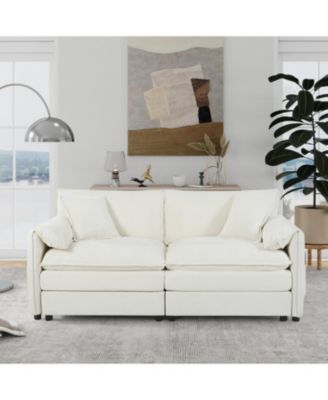 Oversized Chenille Loveseat Sofa, Oversized 2-Seater Small Cloud Couch, Modern Comfy Deep Seat Love Seat,Chenille