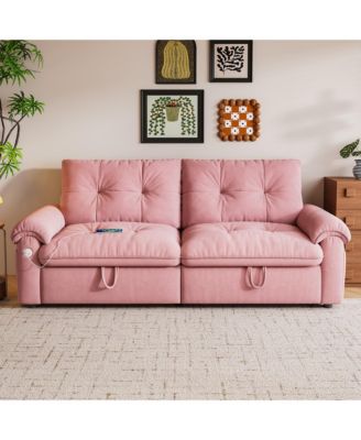 77-Inch Convertible Sofa Bed,Made of Cloud-like Fabric, Applicable to Living Rooms, Bedrooms and Apartment