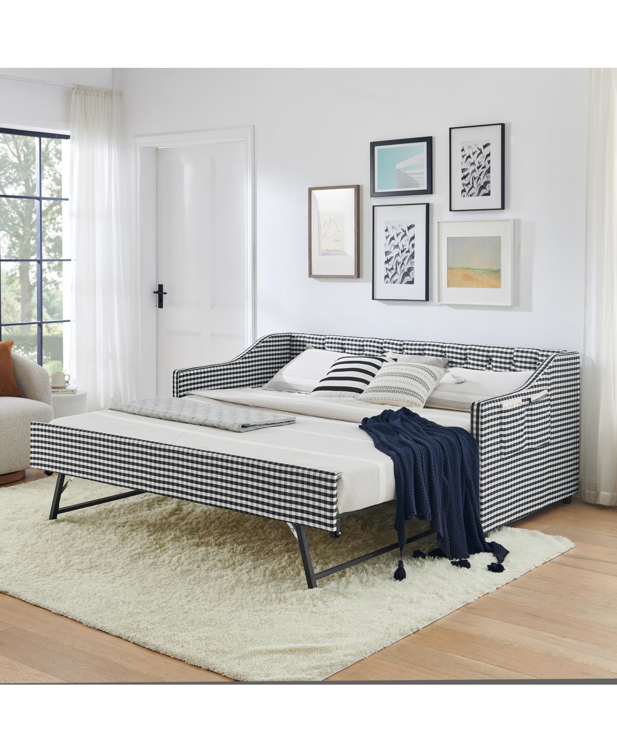 Streamdale Furniture Upholstered Twin Daybed with Trundle