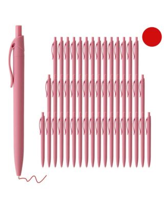 50 Pack Bulk Retractable Ballpoint Pens Soft Touch Smooth Writing Medium Point Cost Effective Wholesale