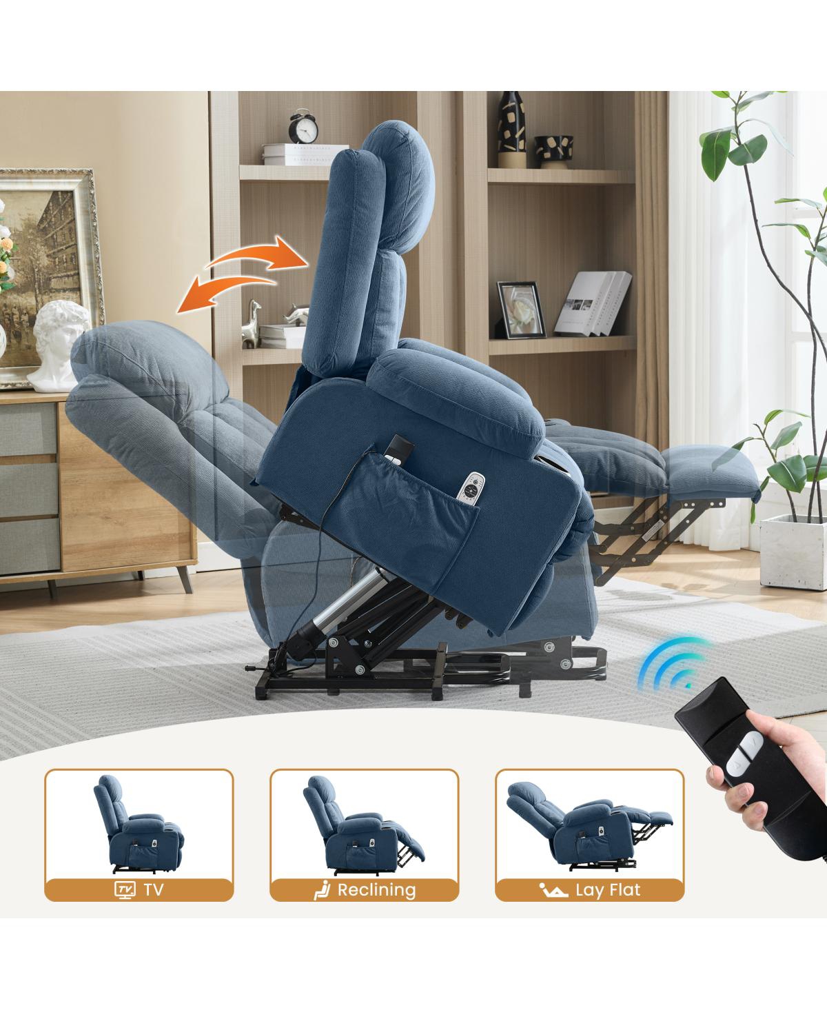 Streamdale Furniture Power Lift Recliner Chair with Heat, Massage