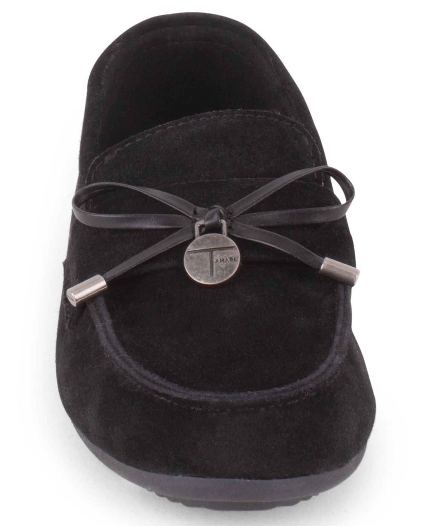 Женские туфли Tahari Bergdorf Suede Slip-On, цвет: Чёрный — фото 6