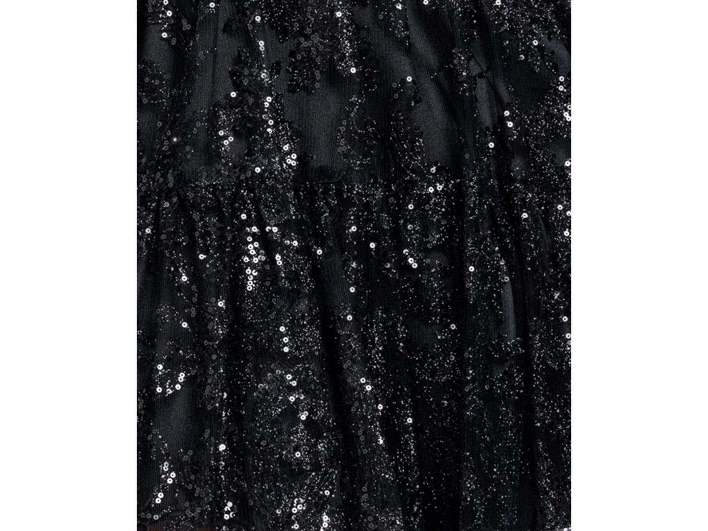 Женское платье Blondie Nites Juniors' Sequin Off-the-Shoulder Homecoming Mini, цвет: Чёрный — фото 6