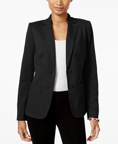 Tommy Hilfiger Two-Button Ponte Blazer