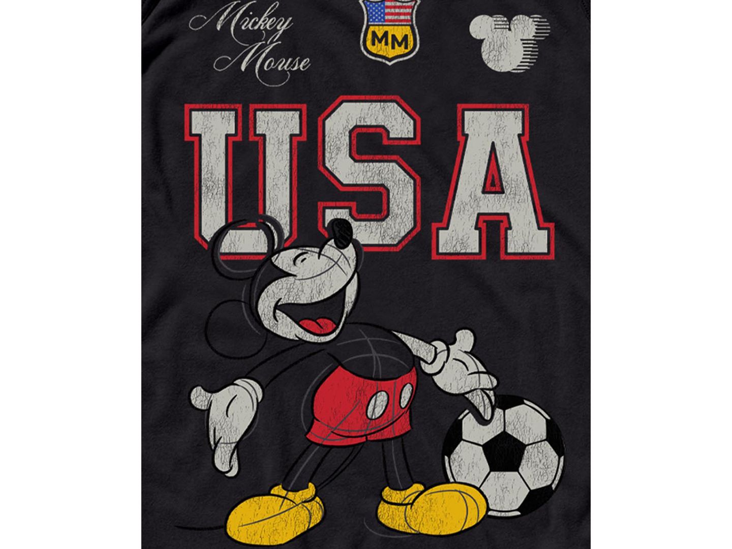 Мужской топ Fifth Sun Mickey In The USA Graphic, цвет: Чёрный — фото 3
