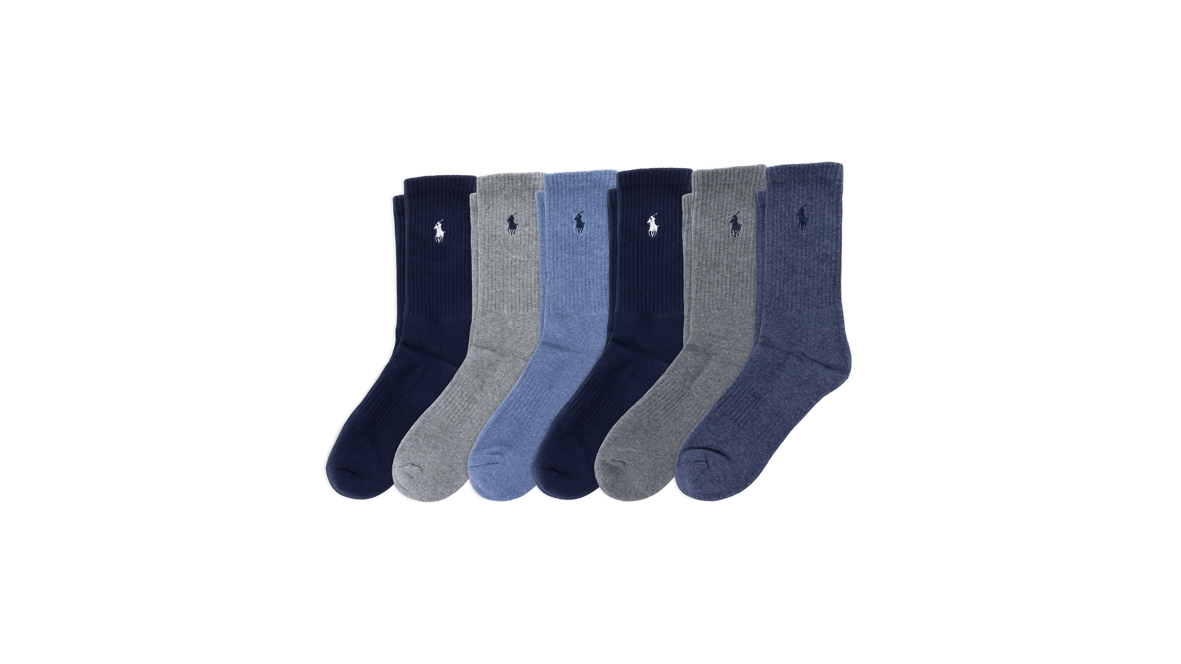 Polo Ralph Lauren Little & Big Boys Solid Crew Socks, 6-Pack