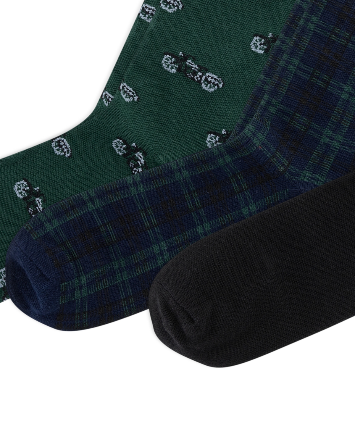 Polo Ralph Lauren Boys' 4-11 Biker Tux Box Bear Socks, 3-Pack