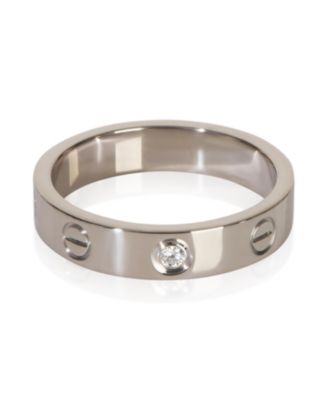 White Gold Diamond Small Model Love Ring
