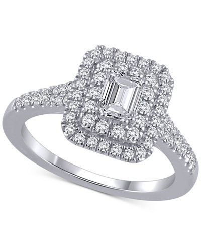 Marchesa Certified Diamond Engagement Ring (1 ct. t.w.) in 18k White Gold