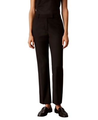 Women's Mid-Rise Straight-Leg Ankle Pants