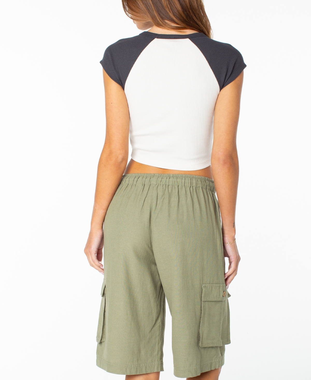 Roxy Women's Graphic Cropped Pull-On Top