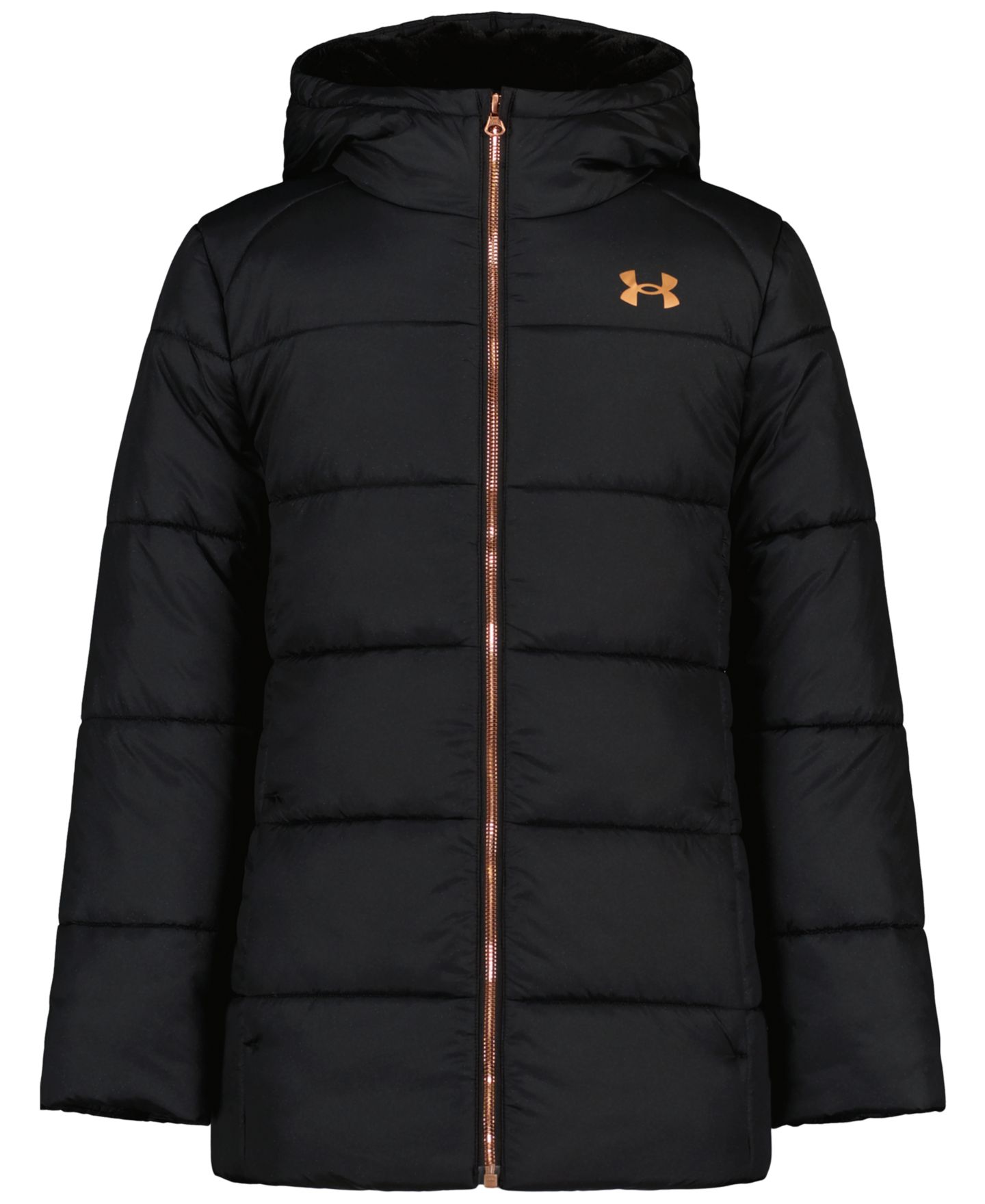 Куртка Under Armour Long-Sleeve Hooded Jacket для девочек, цвет: Чёрный — фото 1