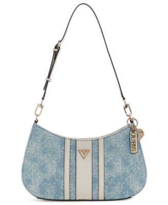 Noelle II Washed Denim Zip-Top Small Shoulder Handbag