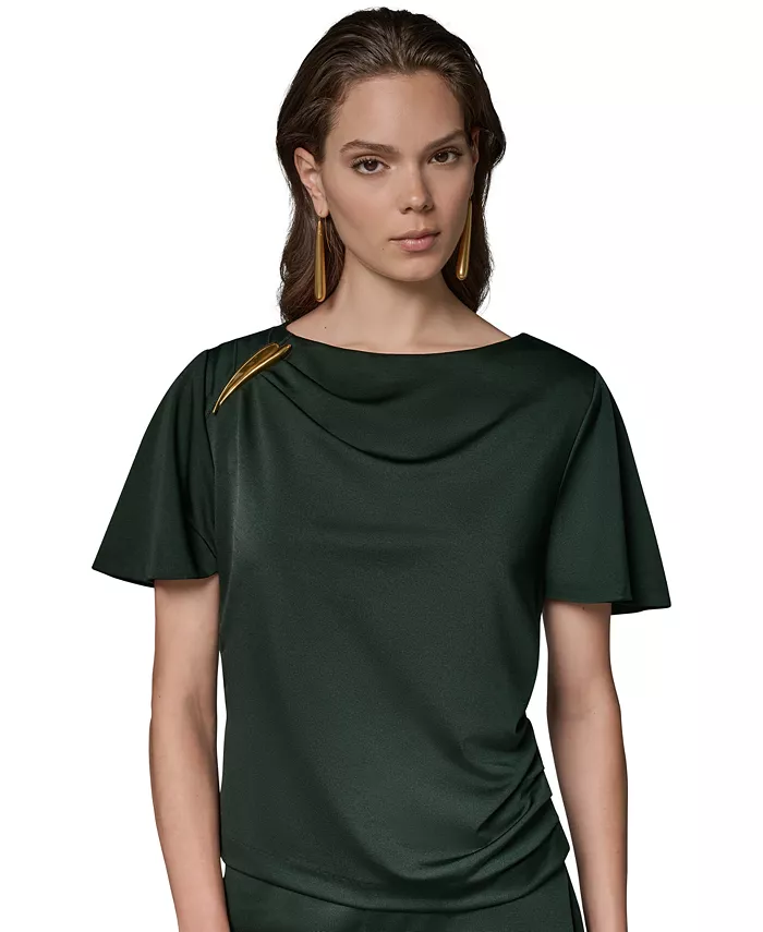 Women's Ruched Side Short-Sleeve Top - thumbnail 5