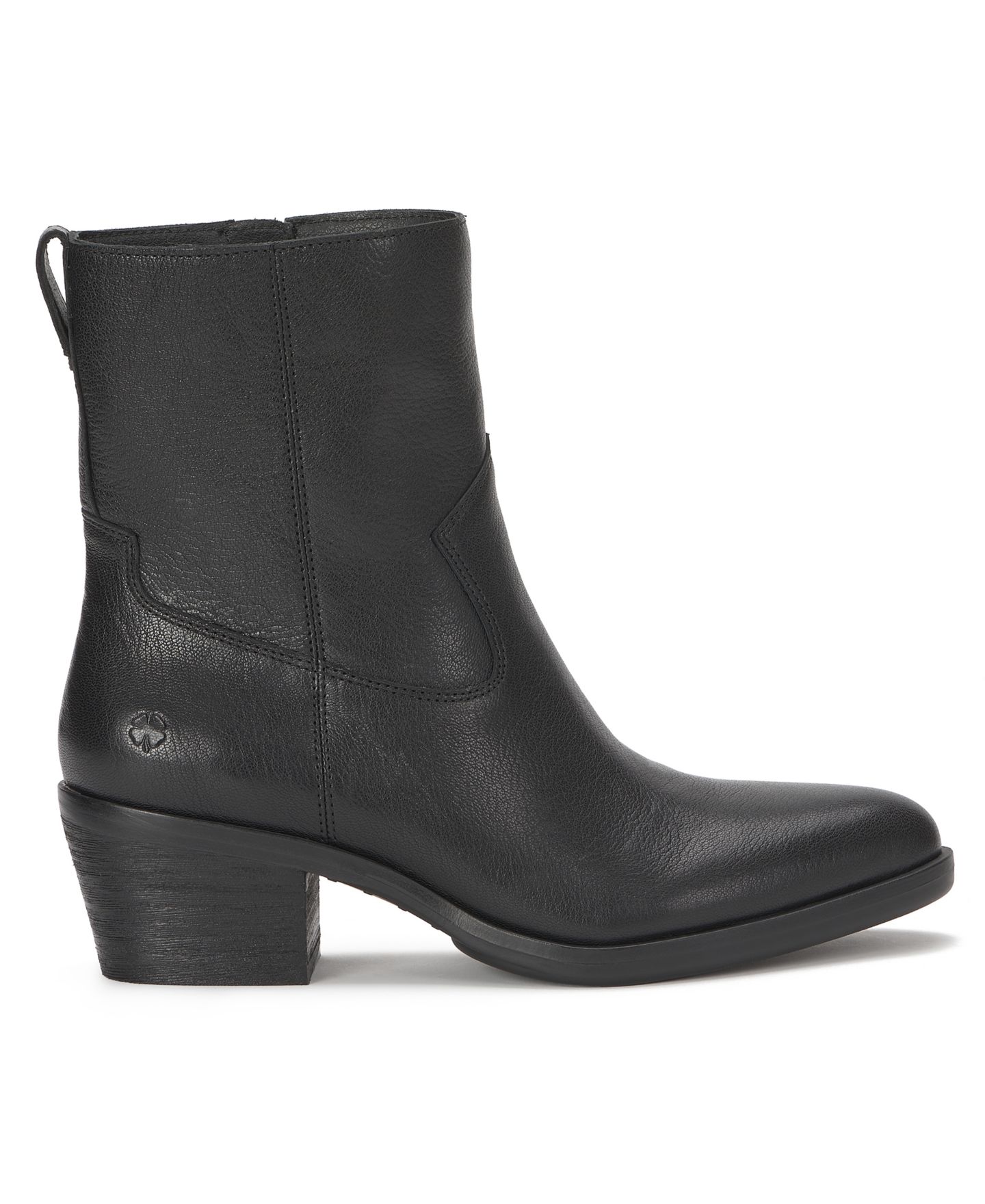 Женские ботинки Lucky Brand Flara Leather Almond Toe Ankle Booties, цвет: Чёрный кожаный — фото 2