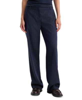 Women's Low-Rise Relaxed Straight-Leg Pants