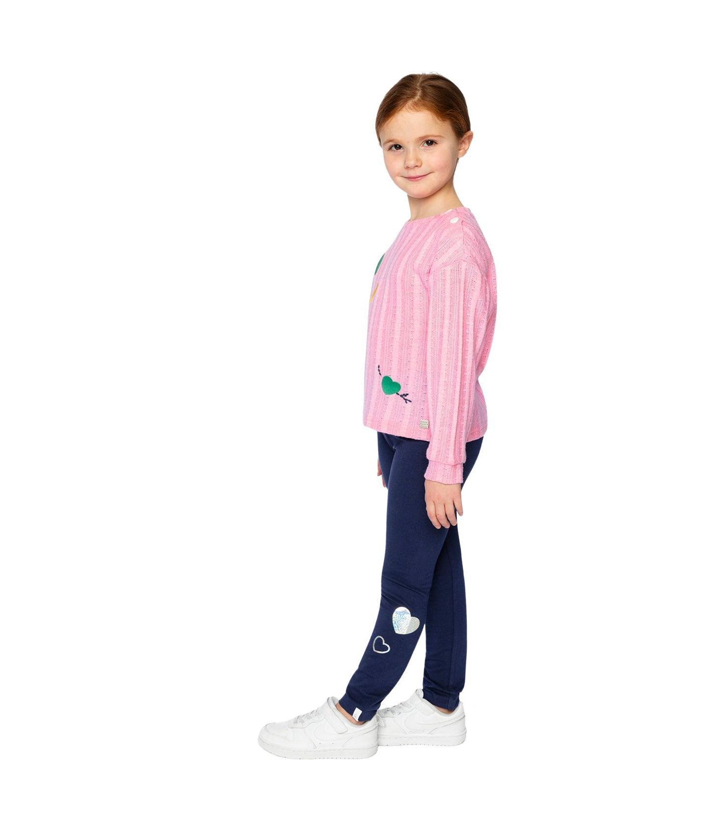 Леггинсы Deux par Deux Cotton Leggings Pant для девочек, цвет: Тёмный синий — фото 3
