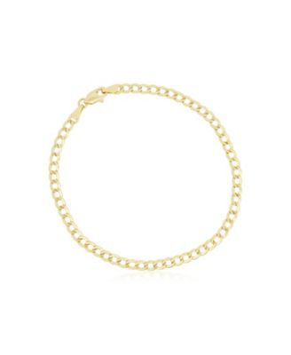 Curb Chain Bracelet 14K Yellow Gold - 3.5 millimeters - 9 inches
