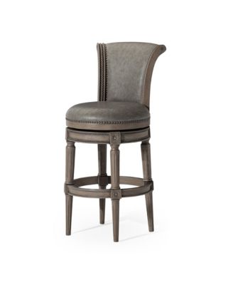 Pullman Swivel Upholstered Bar Stool with High Back